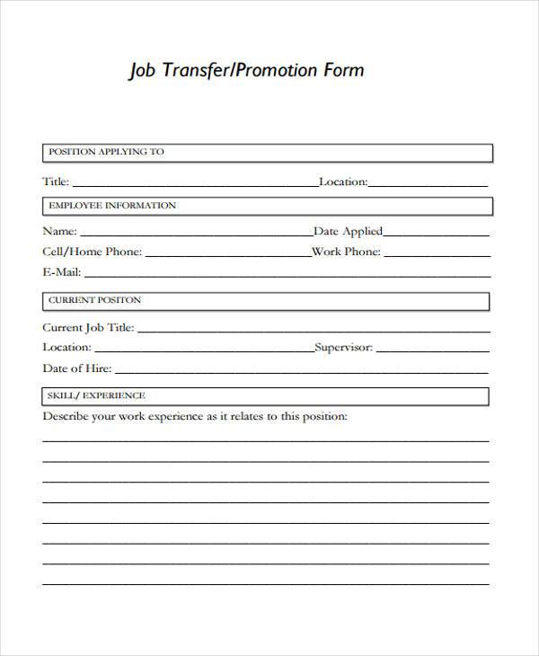 FREE 10 Sample Employee Promotion Forms In PDF MS Word 