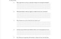 FREE 10 Sample Orientation Evaluation Forms In MS Word PDF