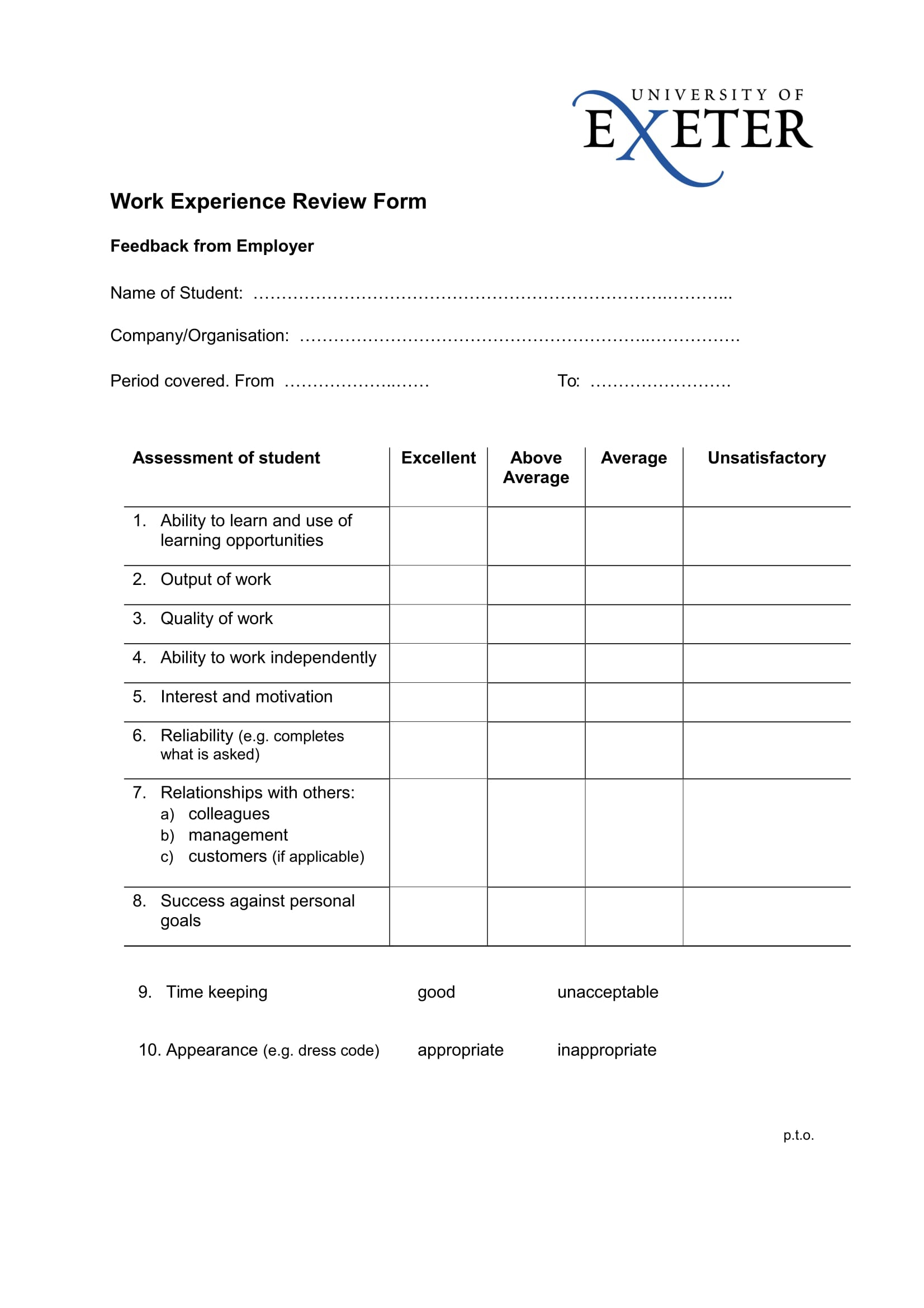 FREE 10 Work Review Forms In PDF MS Word