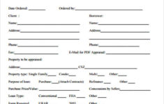 FREE 11 Sample Appraisal Order Forms In MS Word PDF
