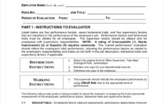 FREE 11 Sample Employee Evaluation Forms In PDF MS Word