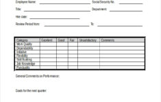 FREE 11 Sample Employee Review Forms In PDF MS Word Excel
