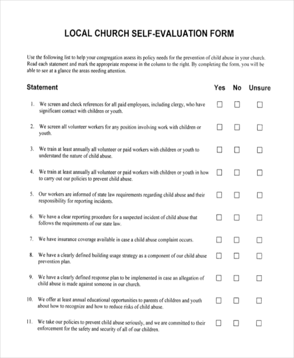 FREE 11 Sample Employee Self Evaluation Forms In PDF MS 