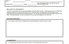 FREE 11 Sample Employee Self Evaluation Forms In PDF MS