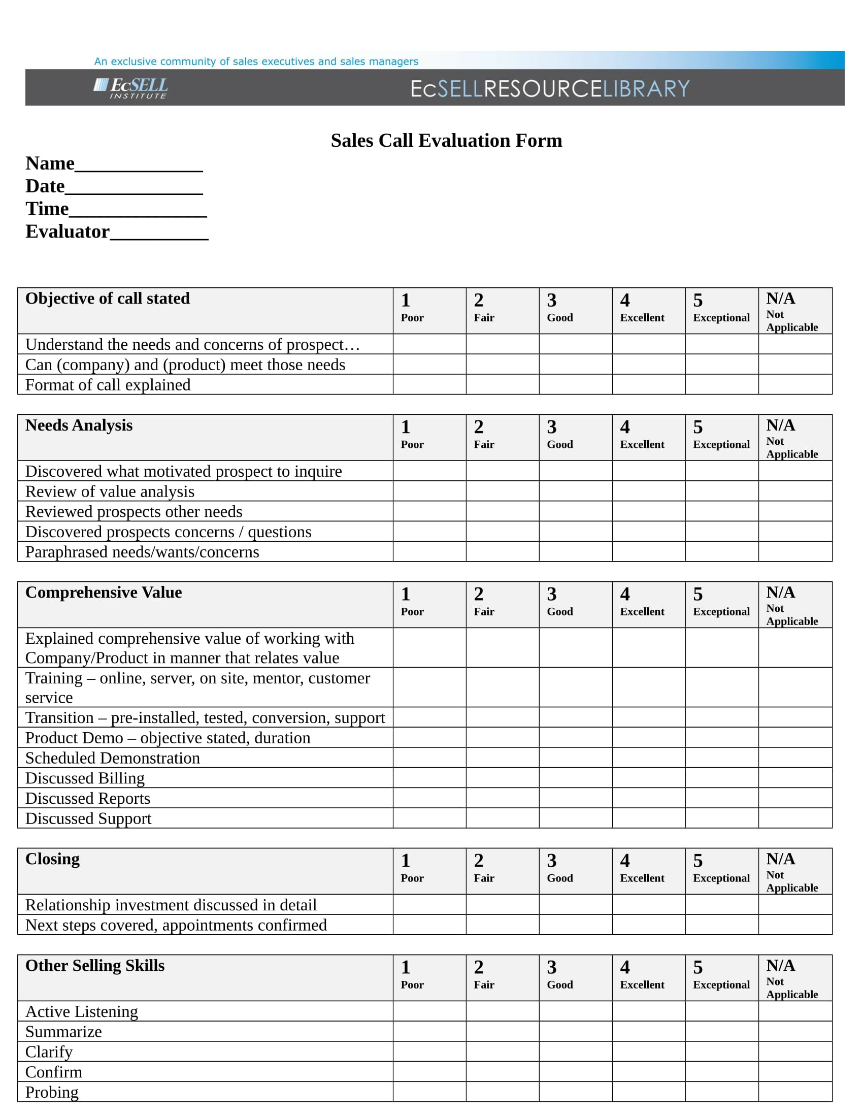 FREE 14 Customer Service Evaluation Forms In PDF