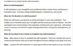 FREE 14 Sample Employee Self Evaluation Forms In PDF MS
