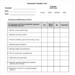 FREE 14 Sample Presentation Evaluation Forms In PDF MS