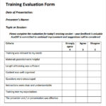 FREE 15 Sample Training Evaluation Forms In PDF