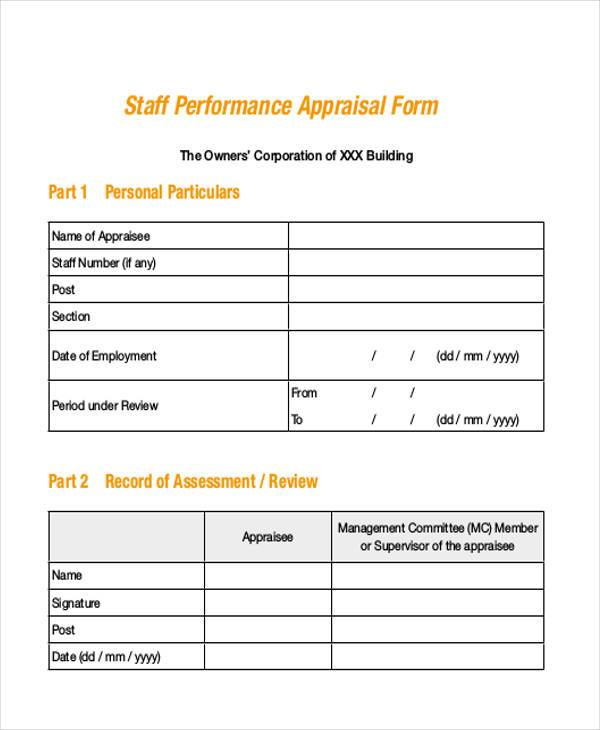 FREE 19 Sample Appraisal Forms In PDF