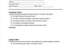 FREE 20 Employee Evaluation Forms In MS Word