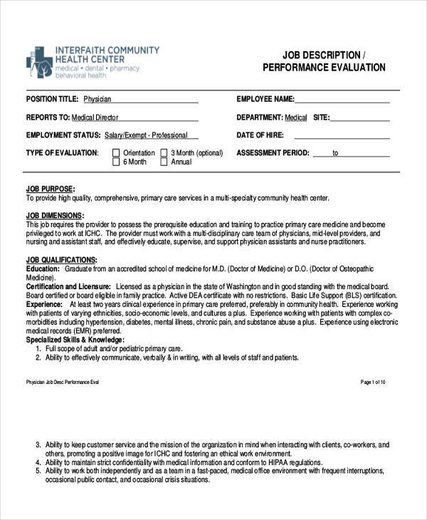 FREE 22 Employee Evaluation Form Examples Samples In 