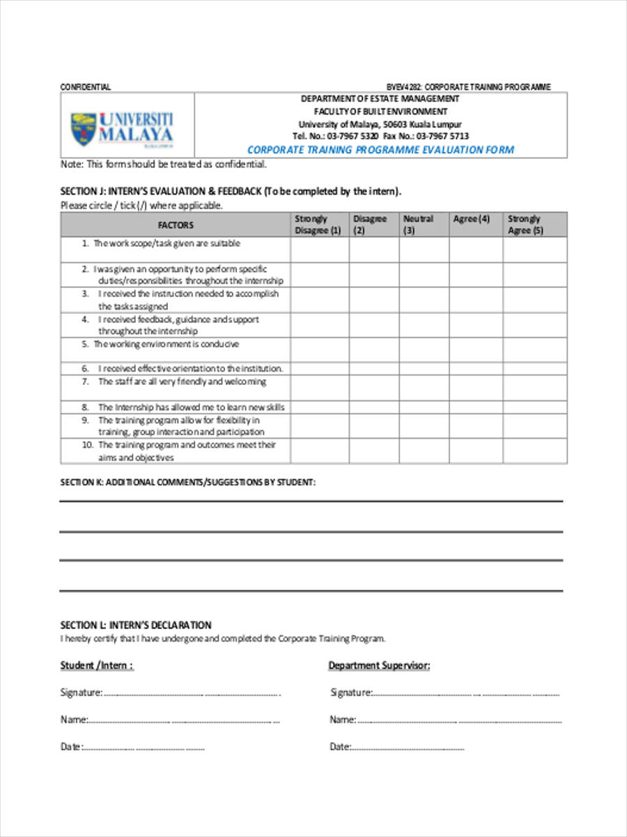 FREE 22 Training Feedback Forms In PDF