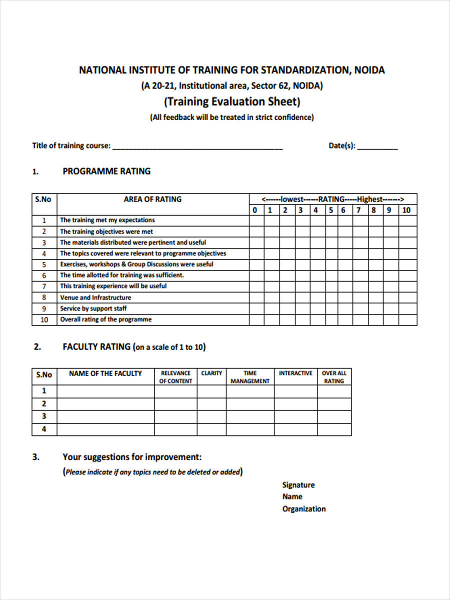 FREE 22 Training Feedback Forms In PDF