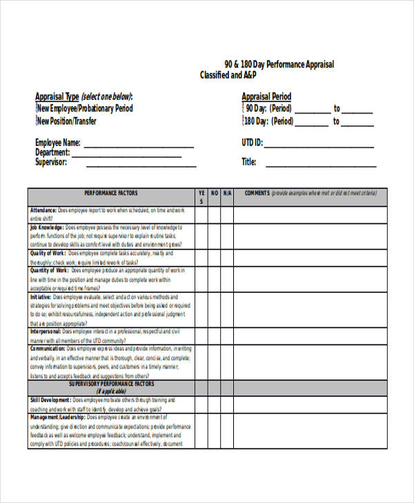 FREE 29 Sample Employee Evaluation Forms In PDF MS Word 