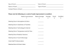FREE 3 Hotel Feedback Evaluation Forms In PDF MS Word