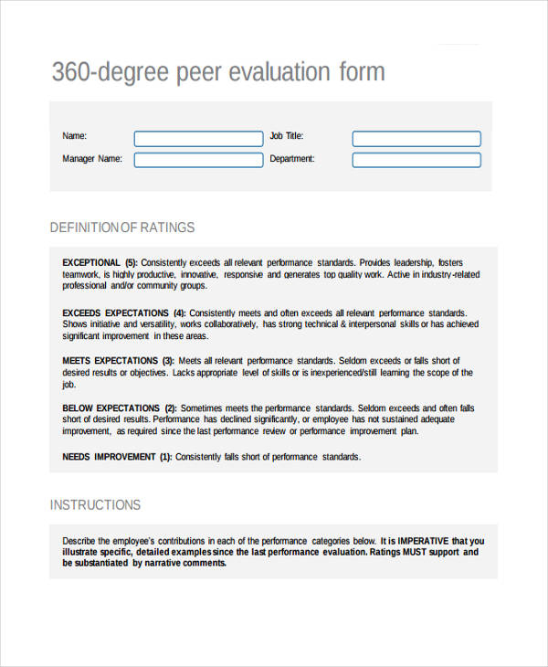 FREE 32 Employee Evaluation Forms In PDF MS Word Excel