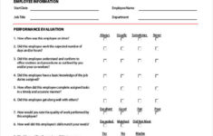 FREE 36 Printable Employee Evaluation Forms In PDF MS