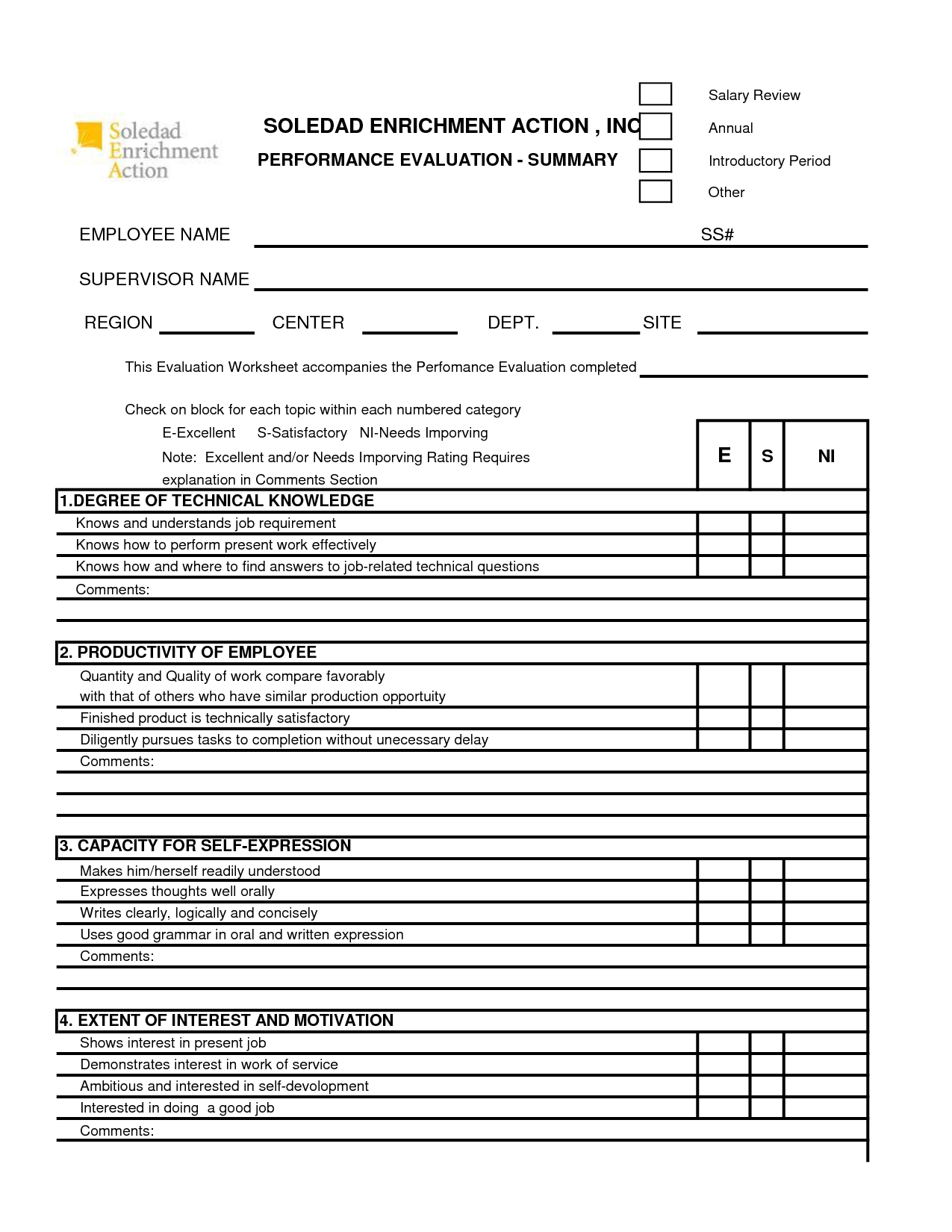 Free 360 Performance Appraisal Form Google Search 