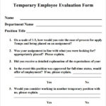 FREE 41 Sample Employee Evaluation Forms In PDF