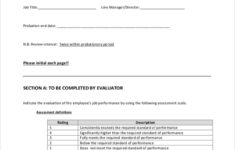 FREE 41 Sample Employee Evaluation Forms In PDF