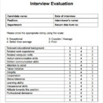 FREE 5 Sample Interview Evaluation Templates In PDF
