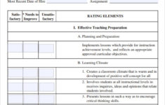 FREE 5 Sample Teacher Evaluation Forms In PDF