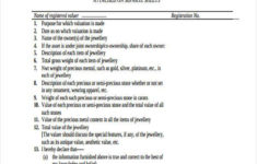 FREE 7 Jewelry Appraisal Form Samples In PDF MS Word