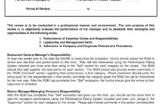 FREE 7 Restaurant Employee Evaluation Forms In PDF MS Word