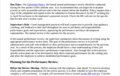 FREE 7 Sample Performance Review Templates In MS Word PDF