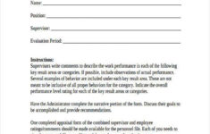 FREE 7 Supervisor Appraisal Form Samples In PDF MS Word