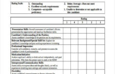 FREE 8 Sample Candidate Evaluation Forms In PDF MS Word