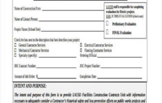 FREE 8 Sample Contractor Evaluation Forms In PDF MS Word