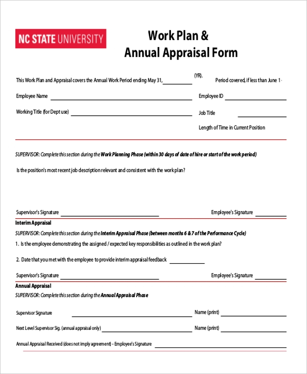 FREE 9 Annual Appraisal Form Samples In PDF MS Word