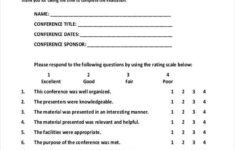 FREE 9 Conference Evaluation Forms In MS Word PDF Excel