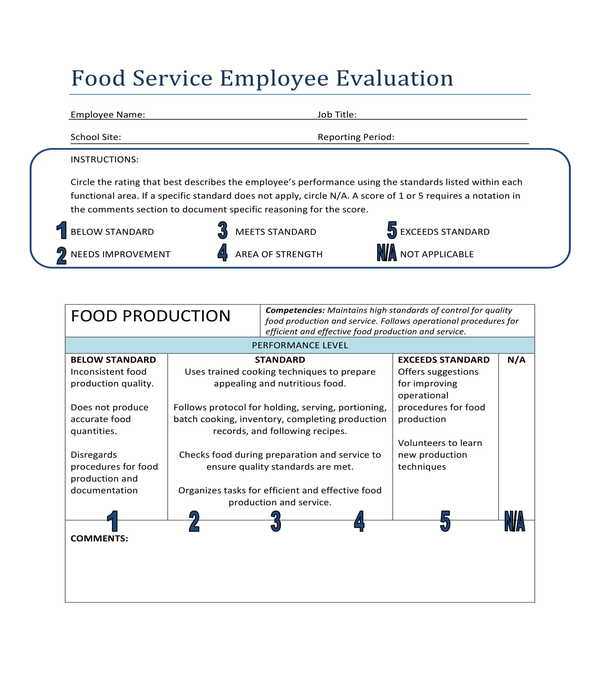 FREE 9 Employee Evaluation Forms In PDF MS Word Excel
