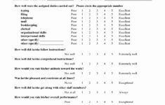 Free Employee Evaluation Form Template Lovely 7 Best Of