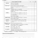 General Performance Evaluation Form Download Printable PDF