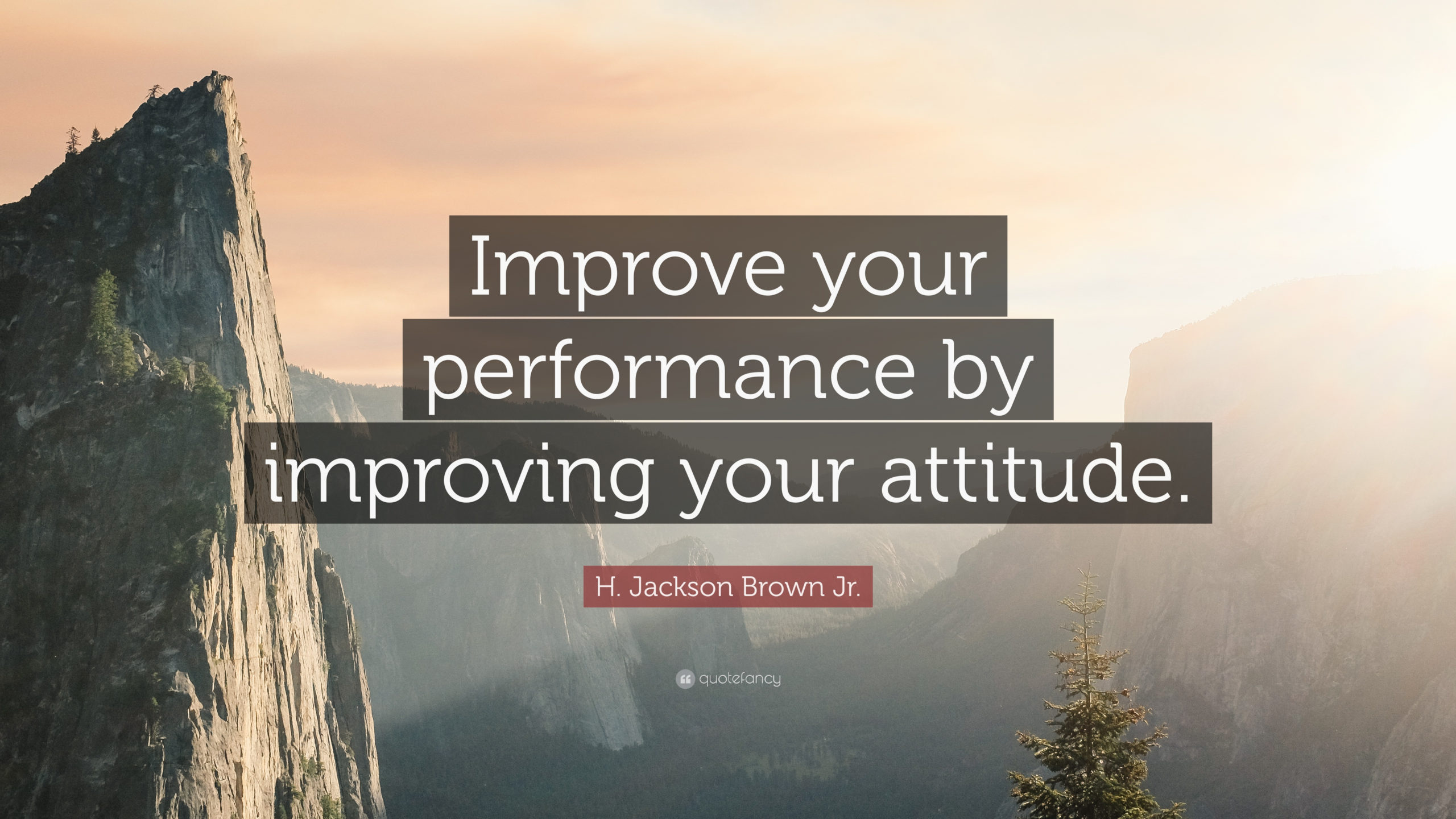 H Jackson Brown Jr Quote Improve Your Performance By 