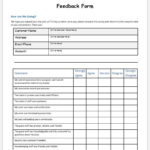 Hotel Services Feedback Form Template MS Word Word