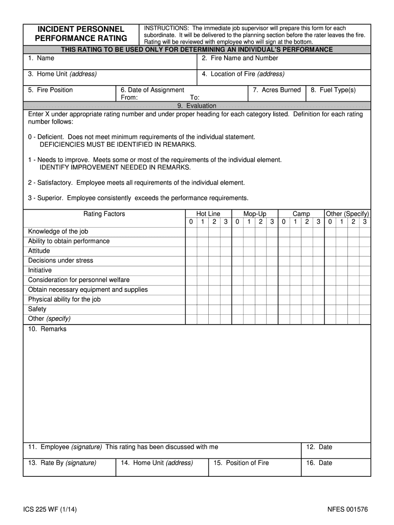 Ics 225 Fill Online Printable Fillable Blank PDFfiller