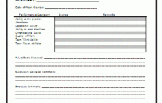 Job Performance Appraisal Form Free Word Templates
