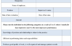 Medical Employee Evaluation Form Editable Forms