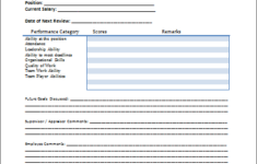 MS Word Employee Appraisal Form Template Word Document