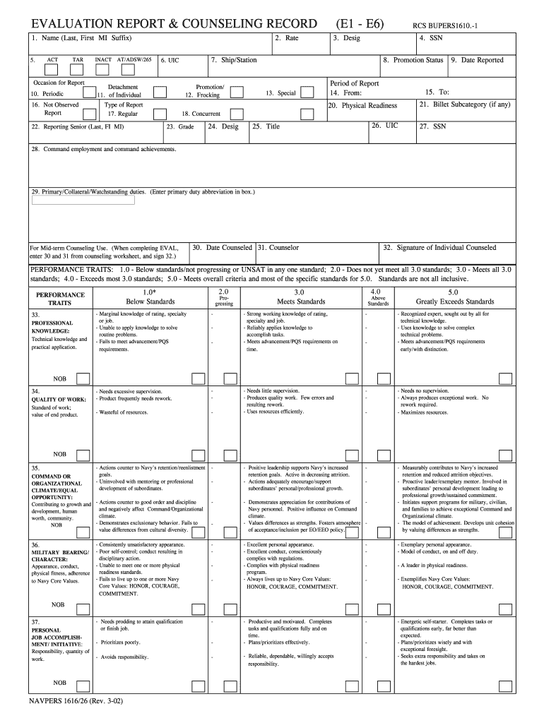 Navpers 1616 26 Fill Online Printable Fillable Blank - Printable Forms