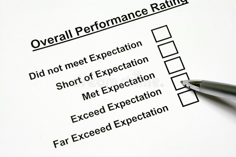 Overall Performance Rating Stock Image Image Of Form 