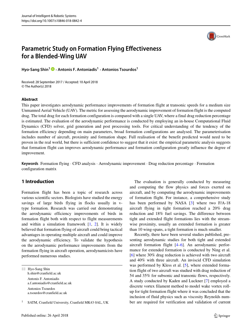  PDF Parametric Study On Formation Flying Effectiveness 