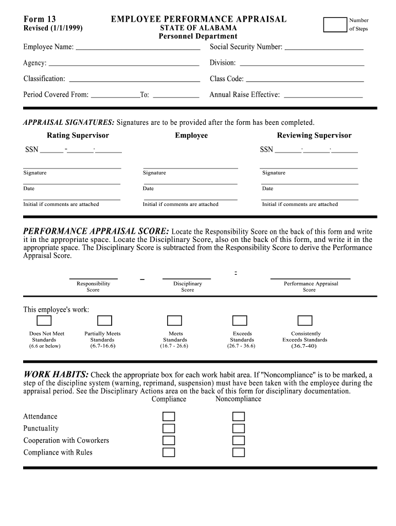 Staff Performance Appraisal Form Sample Pdf