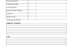 Performance Evaluation Form DOC Download Performance