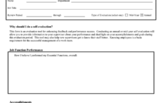 PERFORMANCE EVALUATION FORM In Word And Pdf Formats