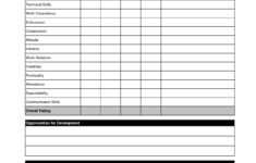Performance Review Form Template Cnbam